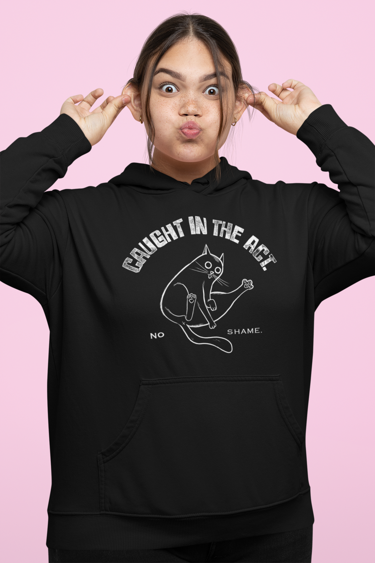Unisex Hoodie - "Caught in the Act, No Shame"