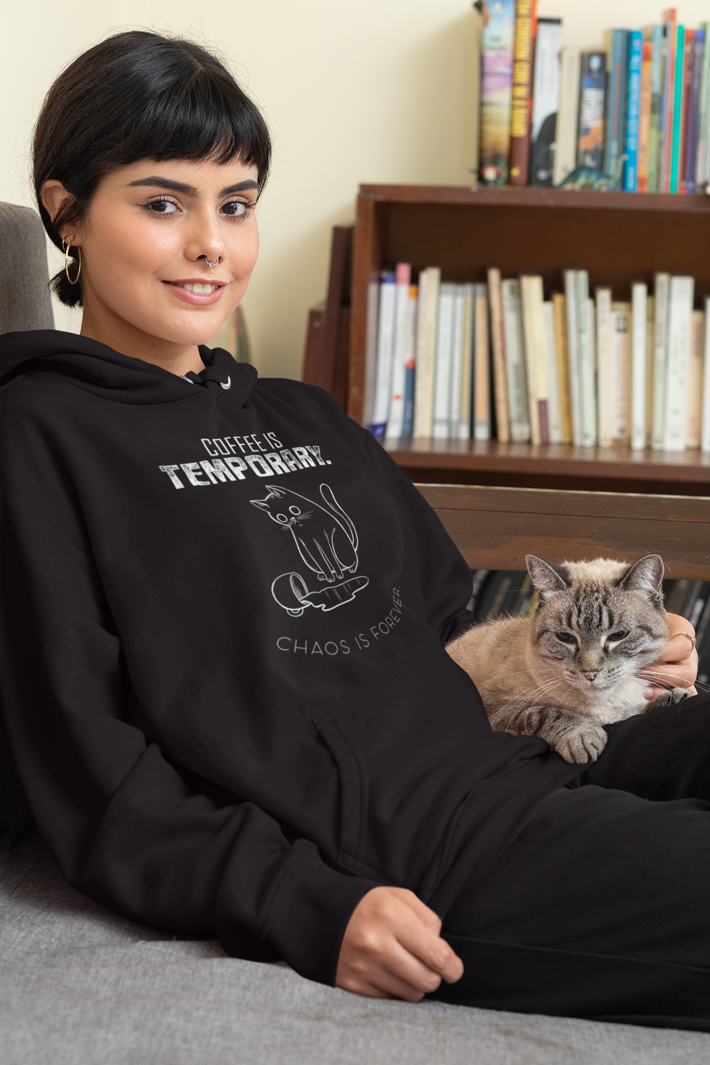 Coffee is Temporary, Chaos is Forever - Unisex Hoodie