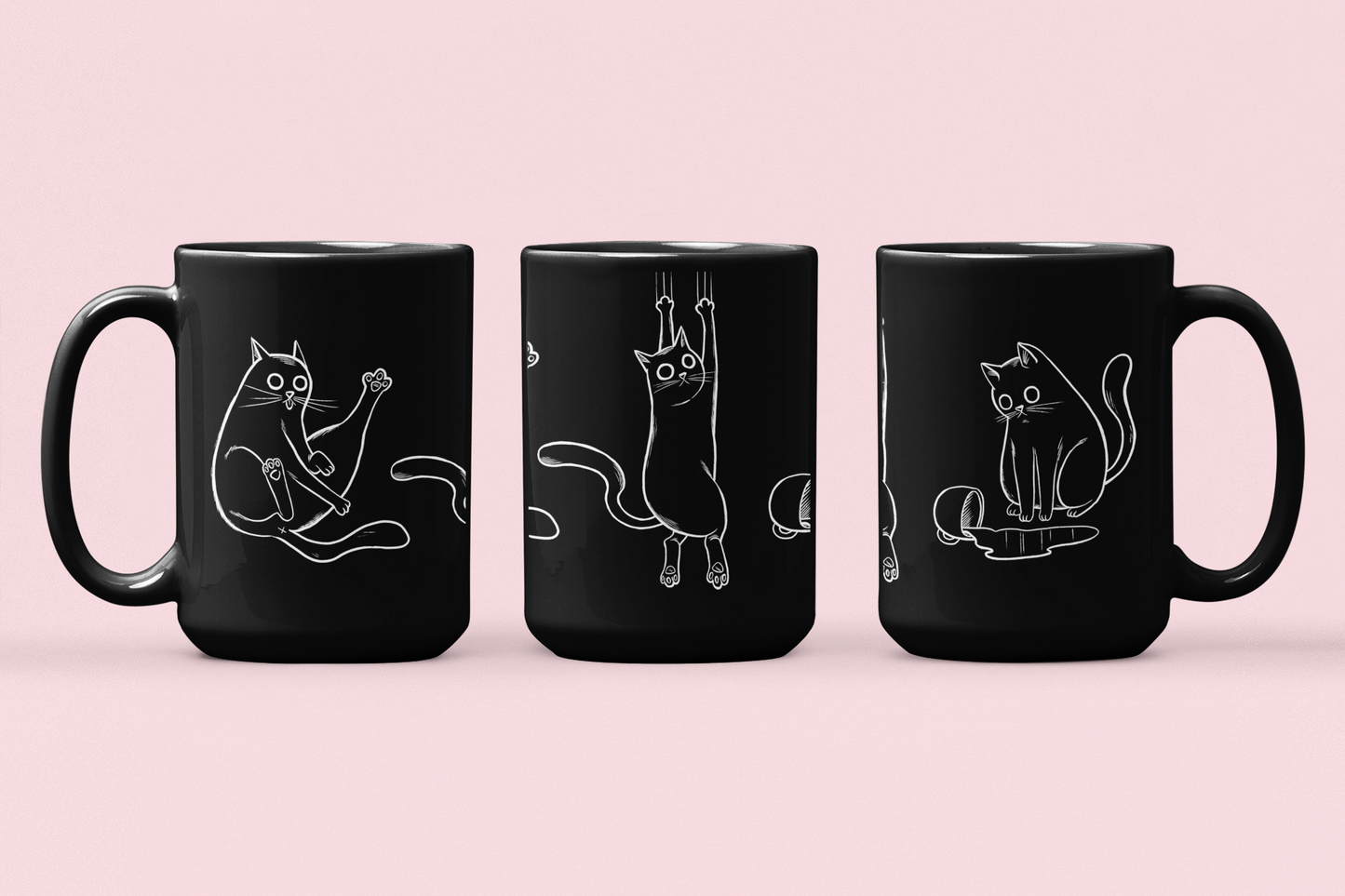 Black Mug - "The Chaos Trio" 15oz