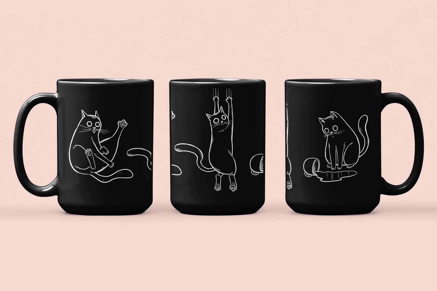 Black Mug - "The Chaos Trio" 15oz